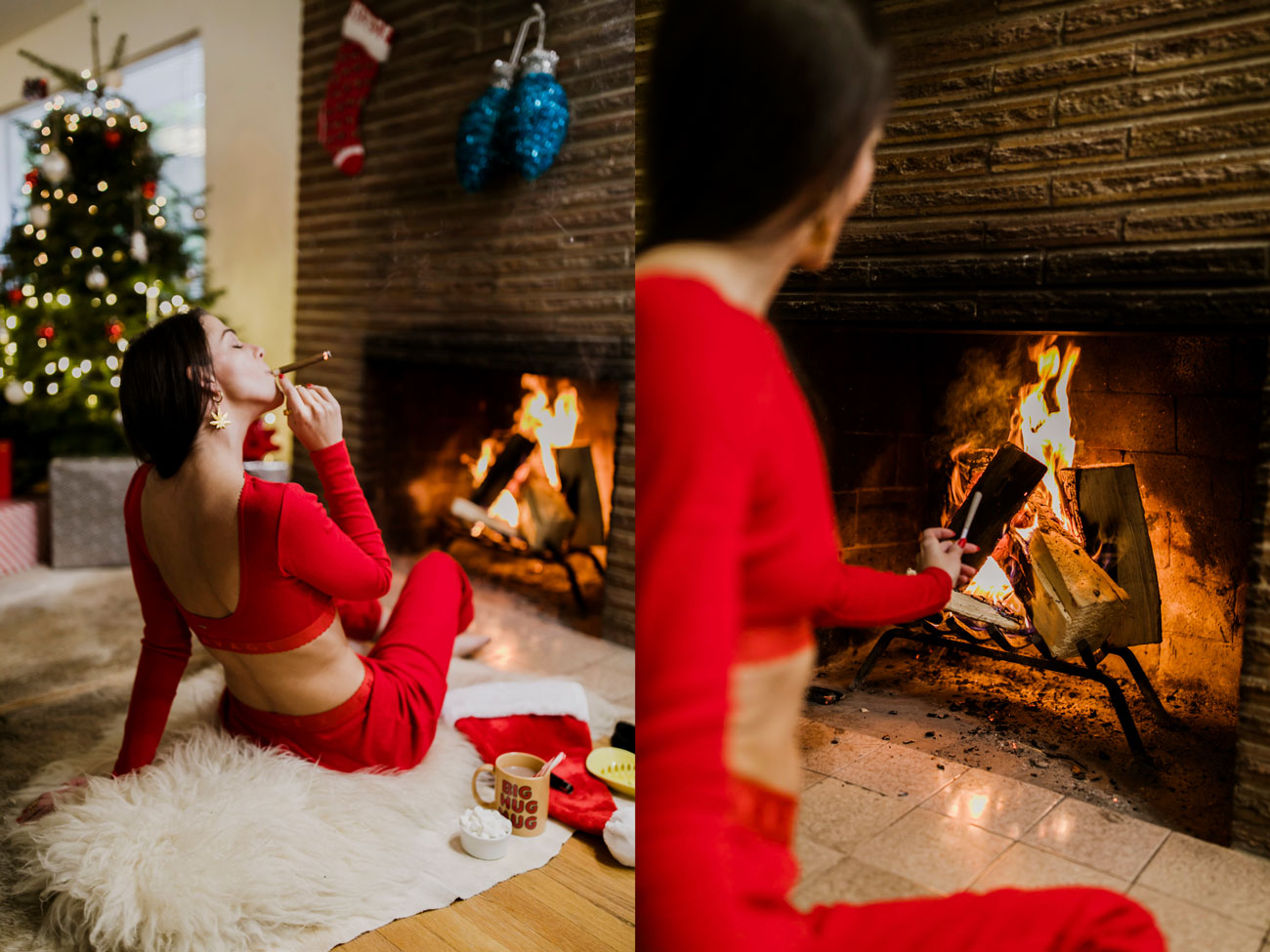 savage x fenty cannabis christmas photos