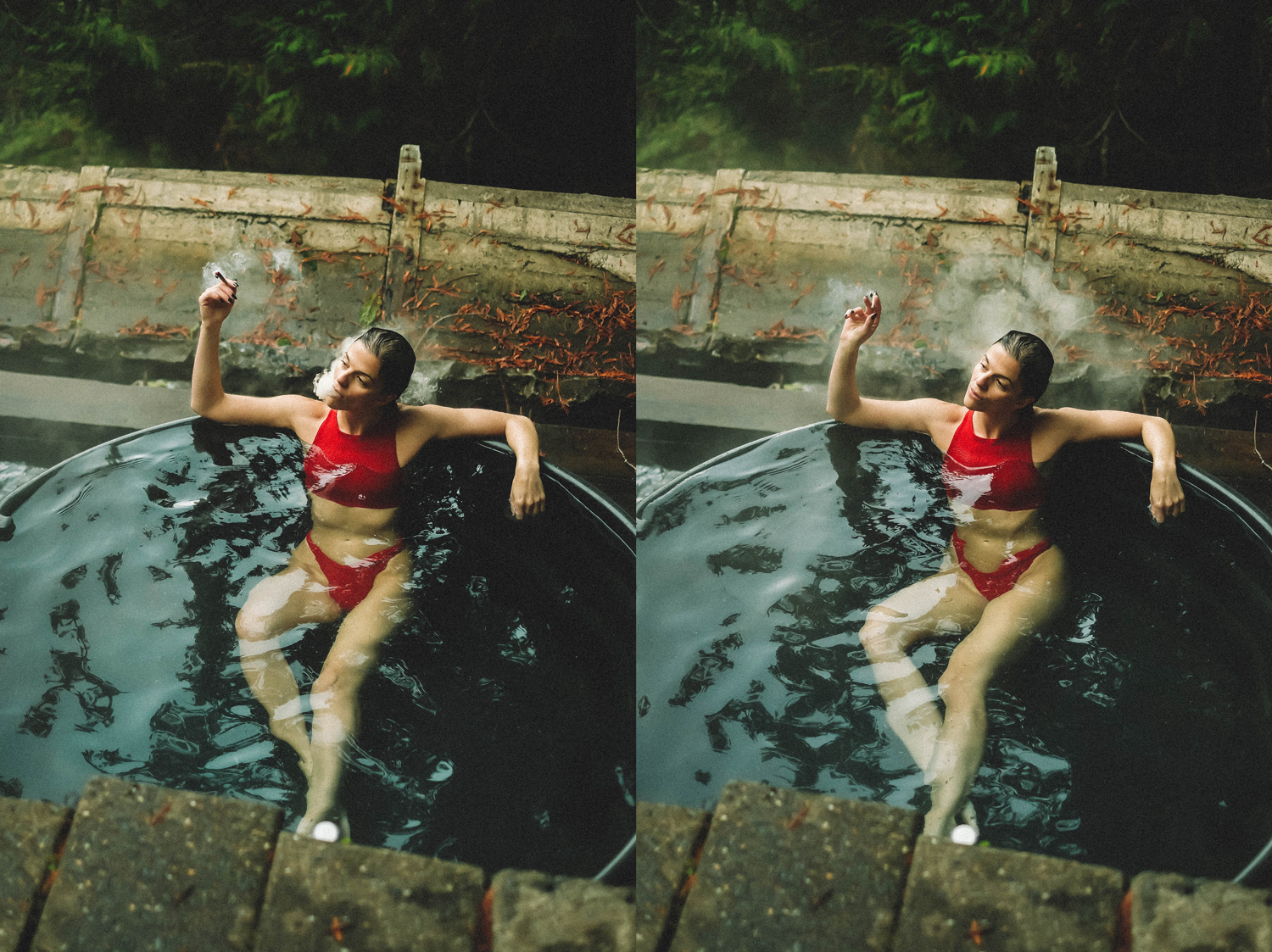 Weed in hot springs